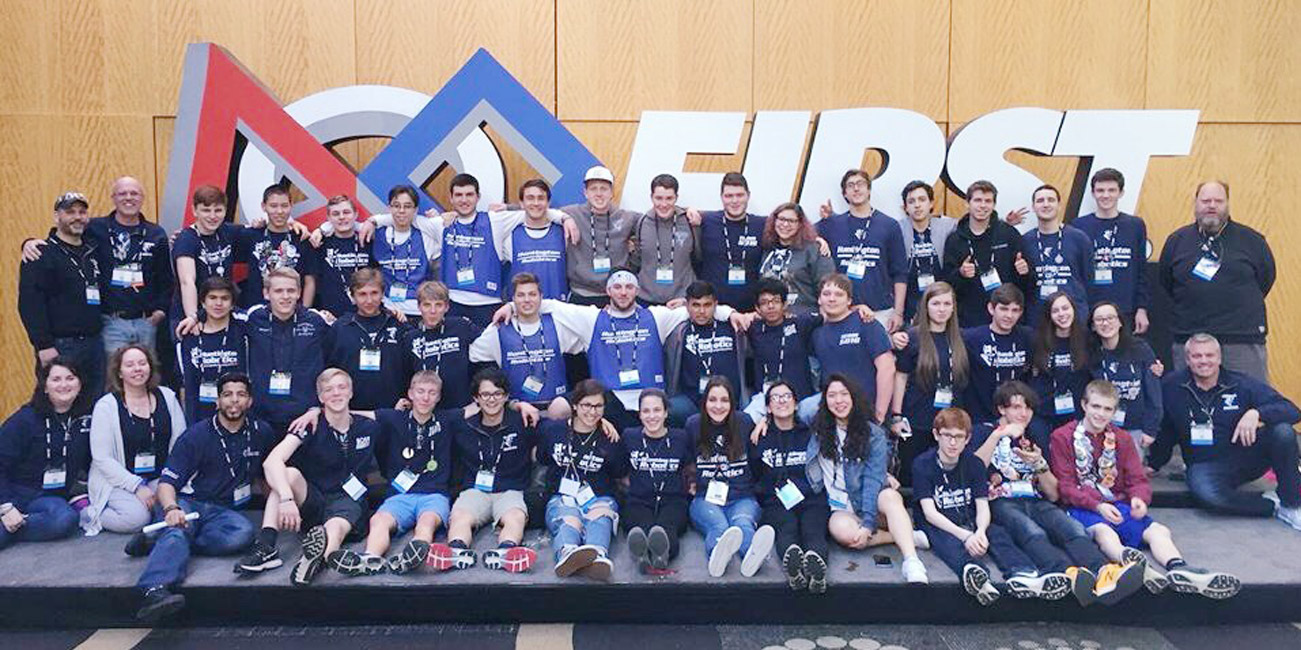 Huntington Robotics at last year's world championships in St. Louis.