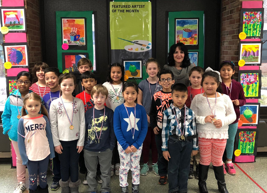 Jefferson Primary School's Featured Artists of the Month for January.