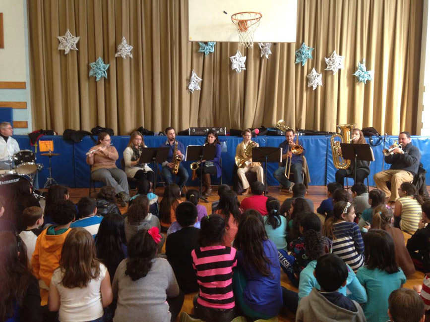 Here's the scene at a past year's Meet the Instruments presentation.