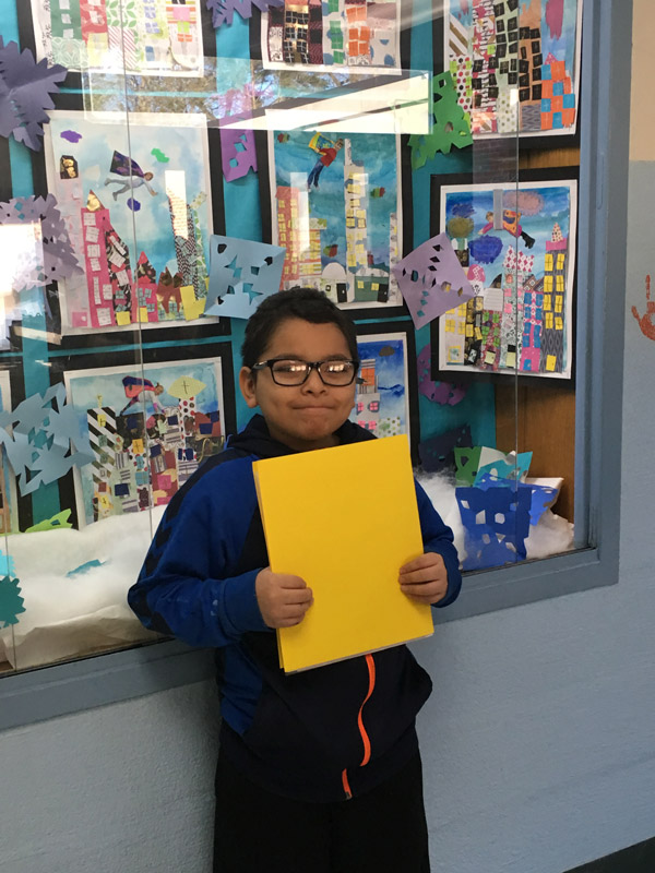 Flower Hill School second grader Jeremy J Romero Jaramillo.