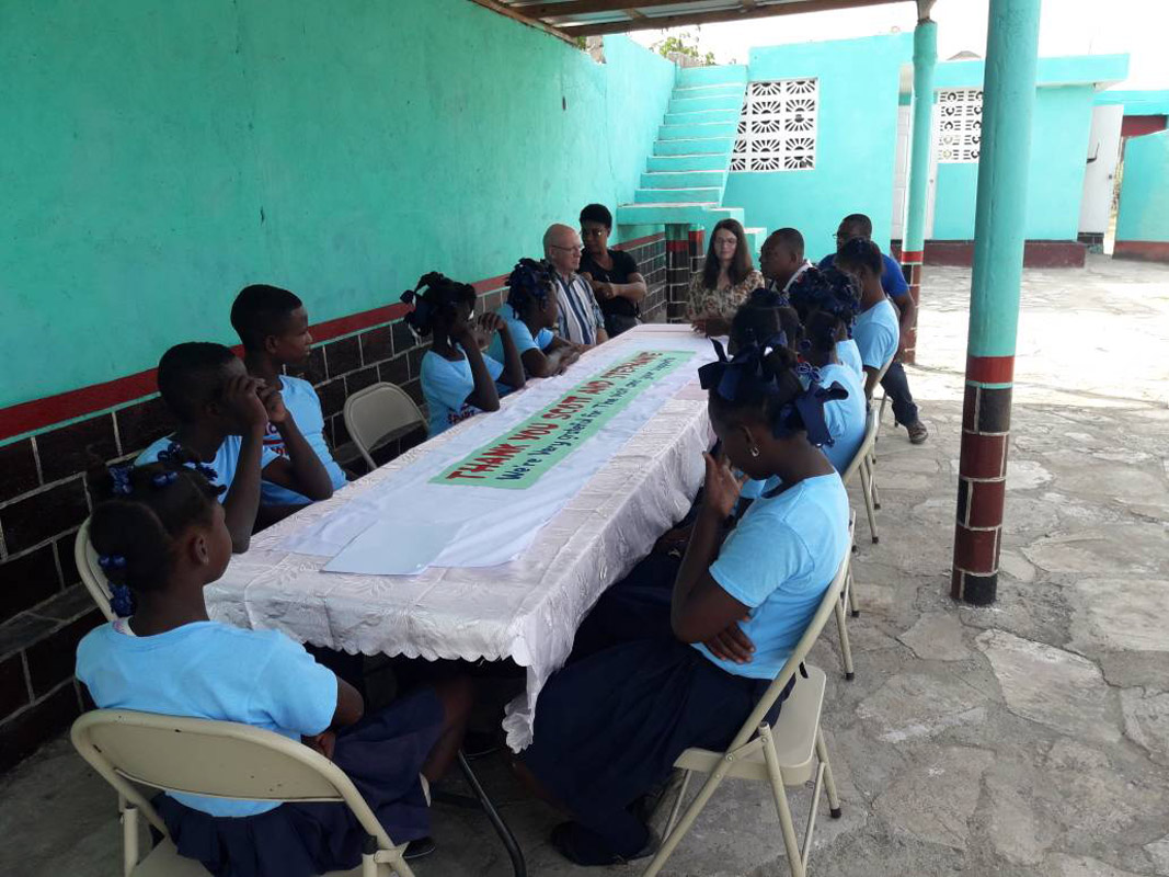 The children attending school in Paulette, Haiti are an enthusiastic group.