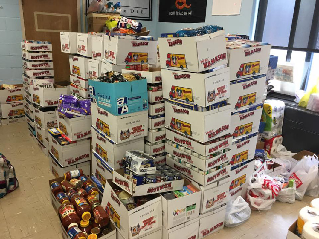 Thousands of items were collected and prepared for delivery last March.
