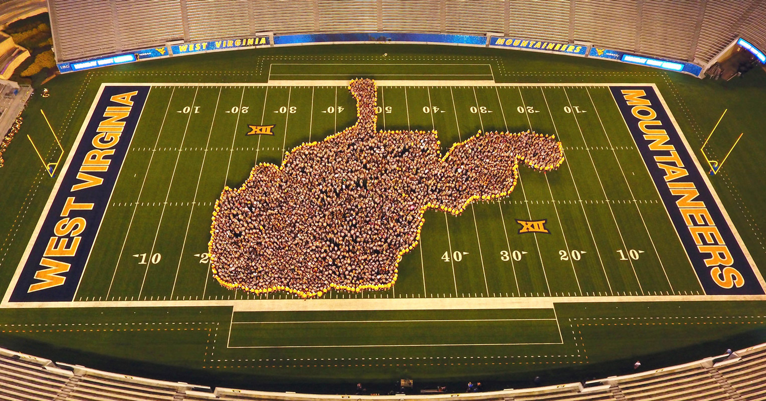 Huntington alum Jacob LaBarge participated in Welcome Week at West Virginia University.