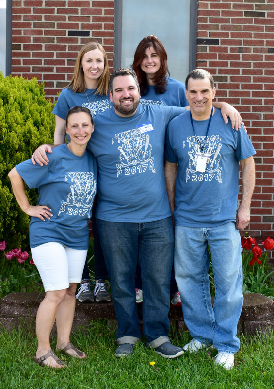 Huntington music teachers volunteered their time at the String Fiesta. (Erin Bonitz.)