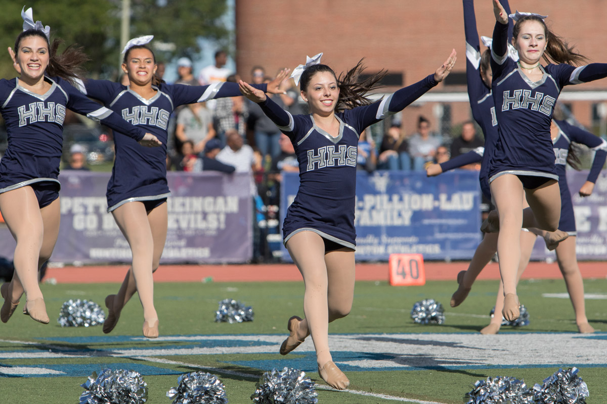 The Highsteppers are Huntington High School's competitive dance team.  (Mike Connell photo.)