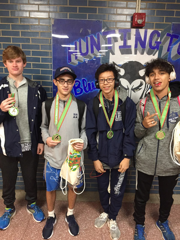 The Blue Devils came home with many plaques and medals. 