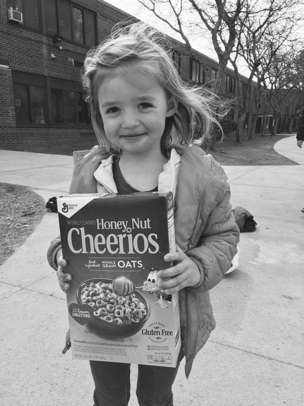 Four year old Charlotte Bisogno even helped stuff the bus last March.