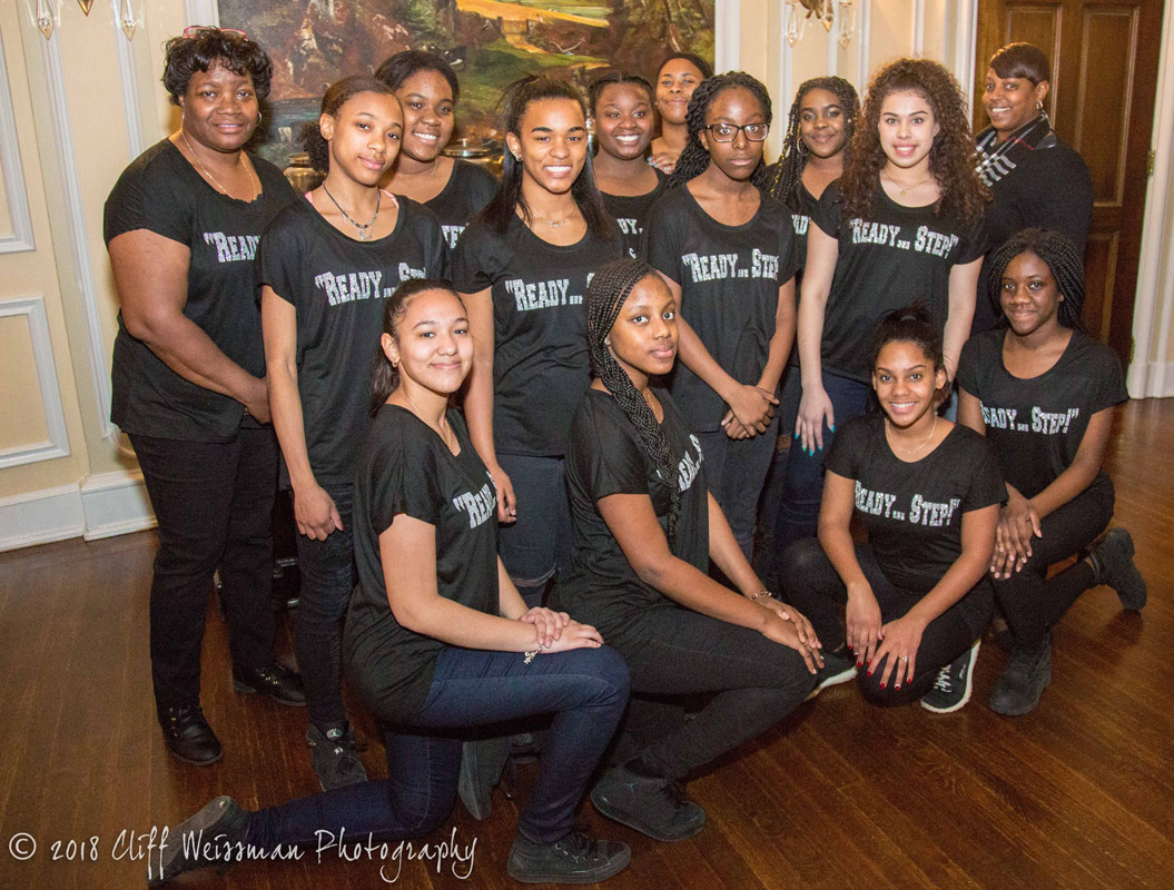 The Huntington Ready Step team performed at HFEE's 2018 gala. (Cliff Weissmman photo.) 
