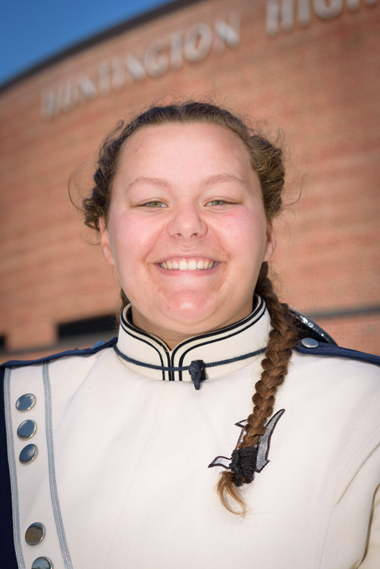 Jamie Rosenbauer was a six year member of the Blue Devil marching band. (Darin Reed photo.)