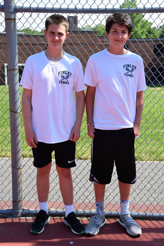 Sean Hassett and Jack Cesare at Cuppernull Courts Tennis Complex.