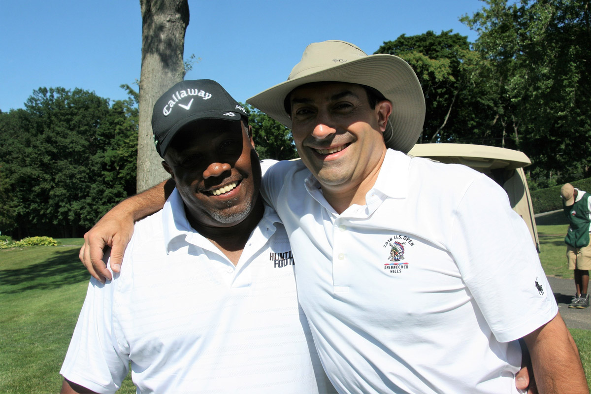 Huntington alums Todd Jamison and Dr. James Paci played in the same foursome at the outing.