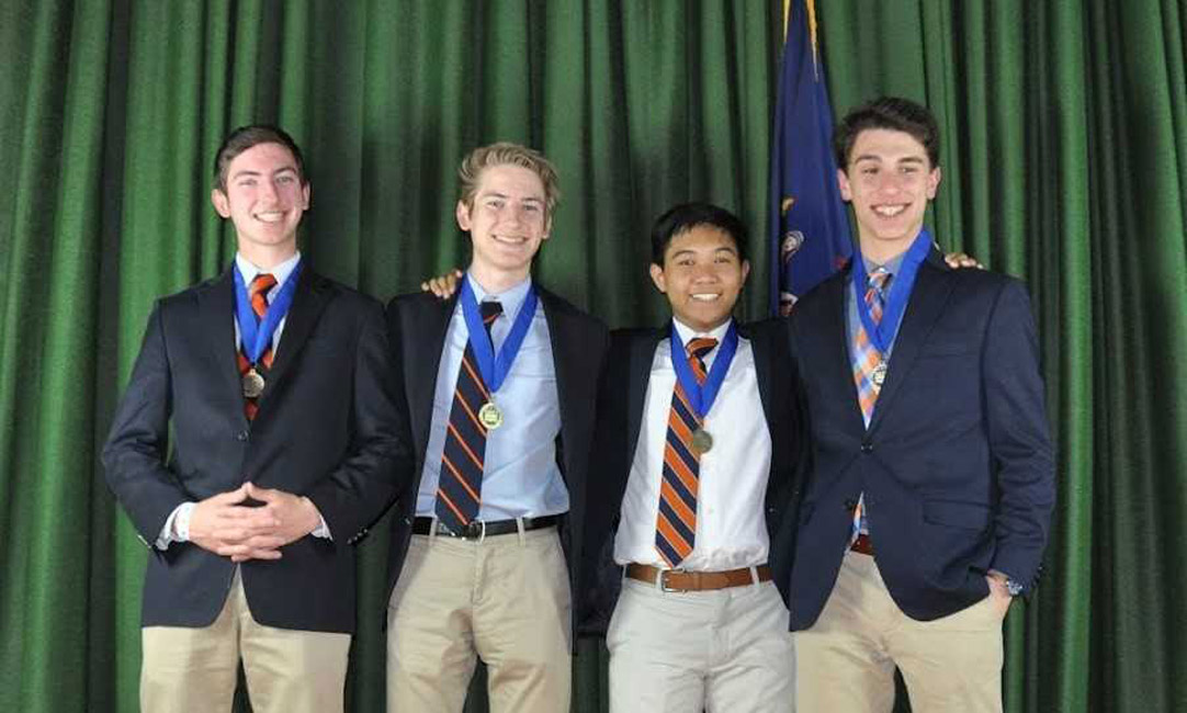 The Huntington teammates won first place at State History Day in Cooperstown.