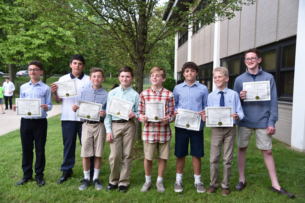The new Finley Honor Society members were happy following their induction.