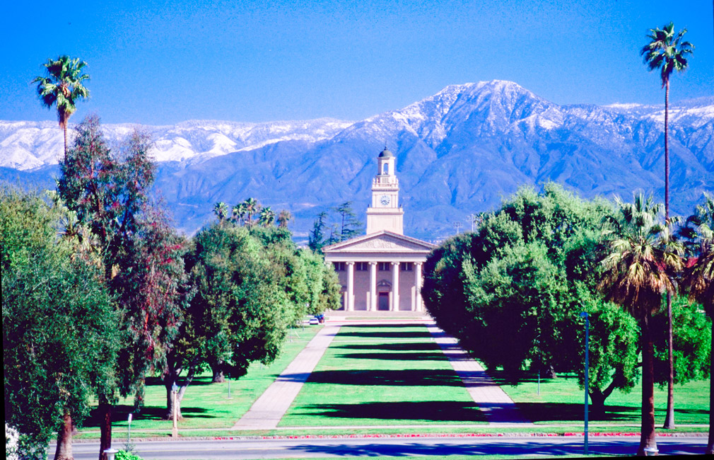 The historic chapel on campus has been completely restored at Redlands.