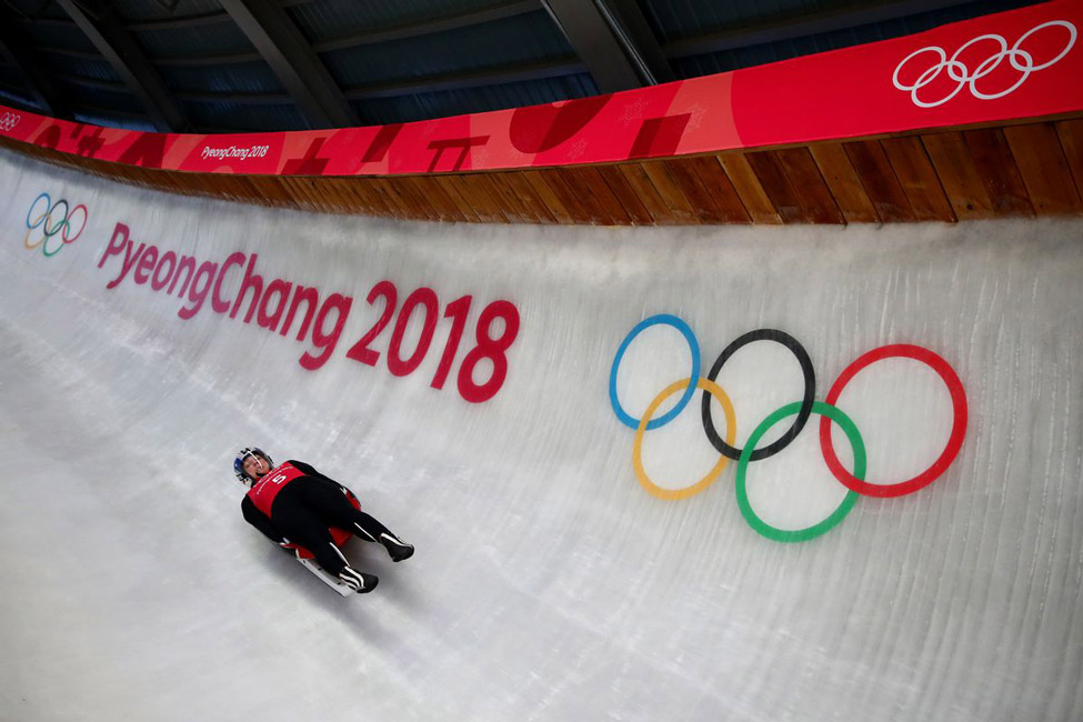 Athletes competing in the luge can travel at speeds in excess of 90 miles per hour.