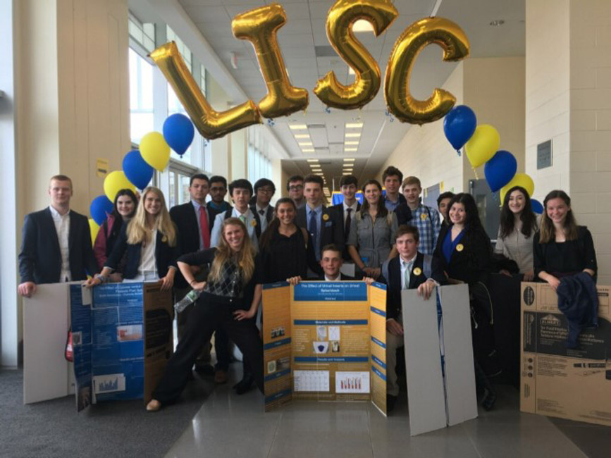 Huntington science research program team members at the LI Science Congress.
