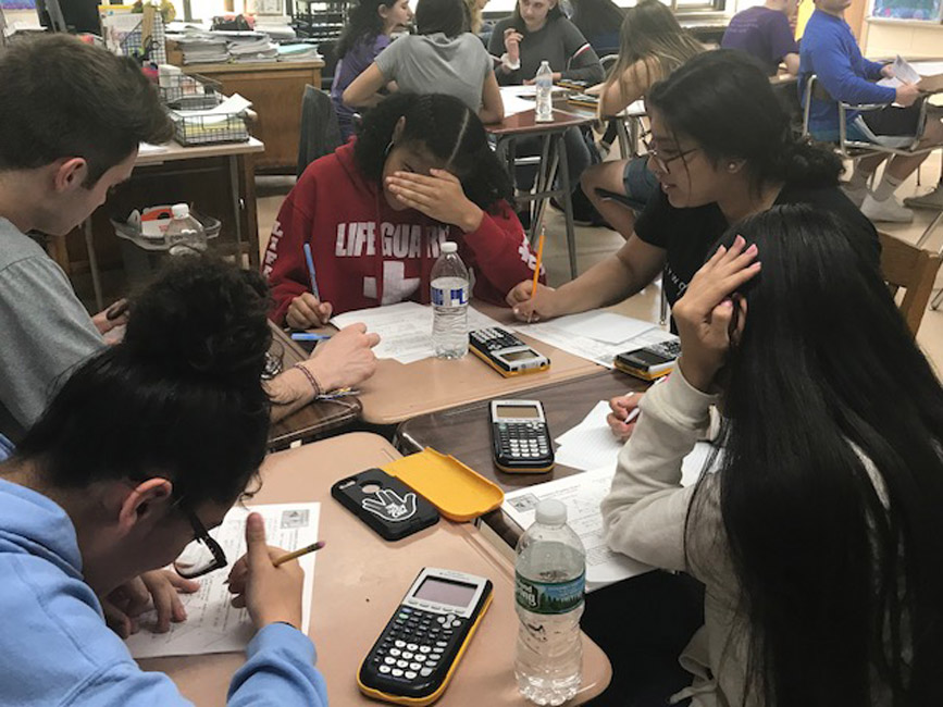 Huntington Math Honor Society members tutored 67 students prepping for various Regents exams