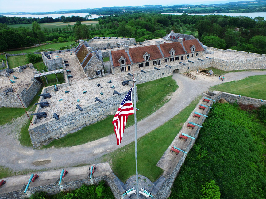 Fort Ticonderoga is located at the northern end of Lake George