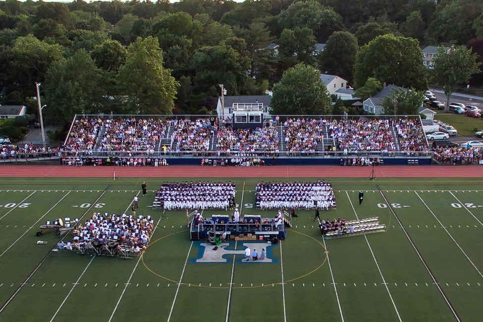 Blue Devil Stadium will once again be packed for the 157th commencement exercises. (Darin Reed photo)