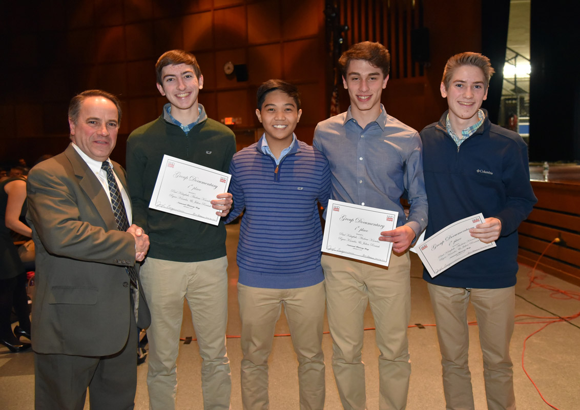 Chairman of Humanities with the award winning research team.