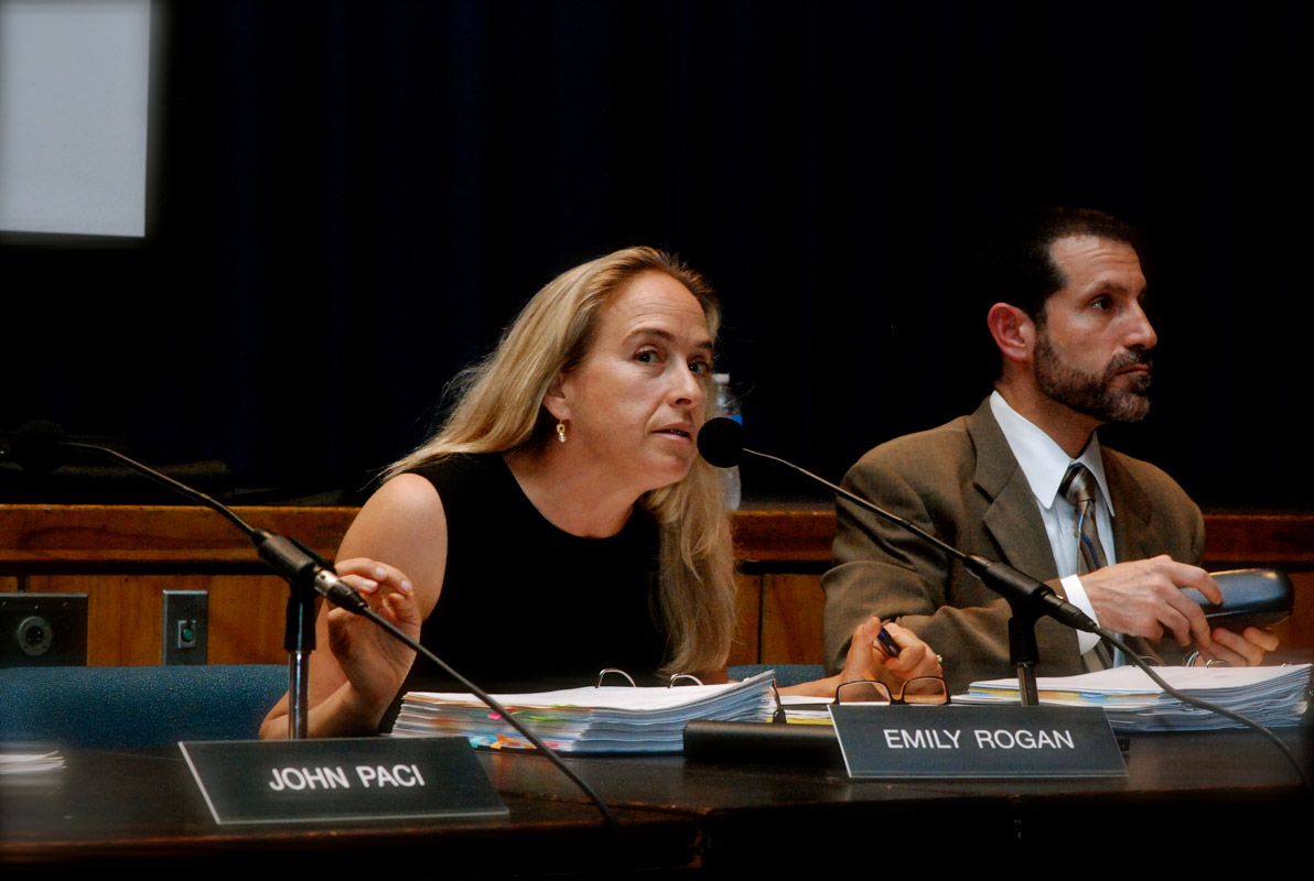 Emily Rogan was elected Huntington School Board president four times by her colleagues..