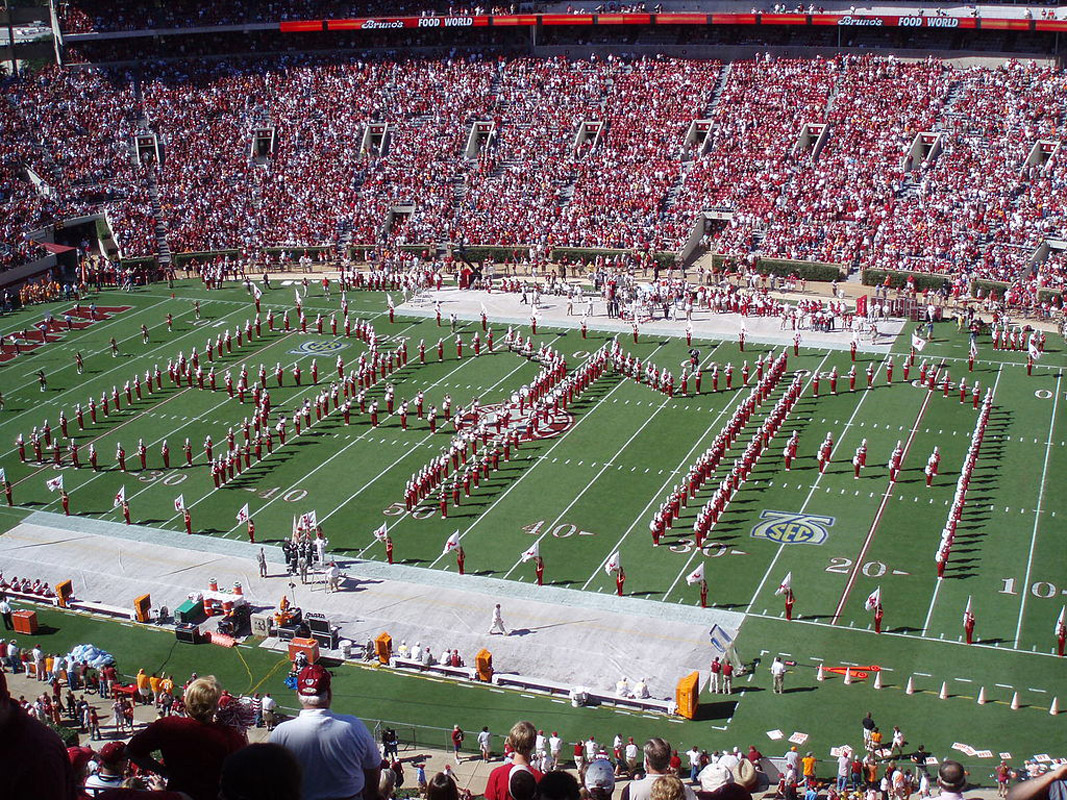 Alabama's football stadium is one of America's sports cathedrals..