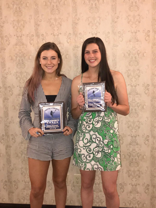 All-County seniors Emma Greenhill and Catie Ricciardelli..