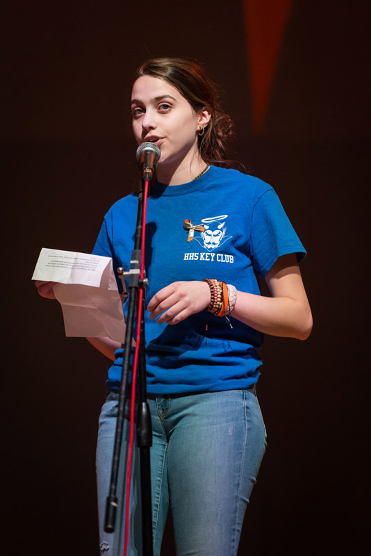 Maggie Giles at last winter's Key Club K-Factor talent show. (Darin Reed photo.)