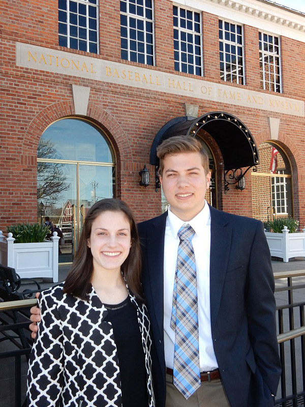 John and Katie Riley in Cooperstown for State History Day.