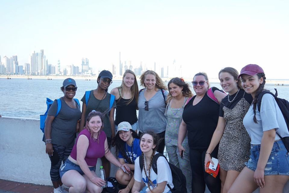 Sydni Bosely with her traveling companions in Panama.
