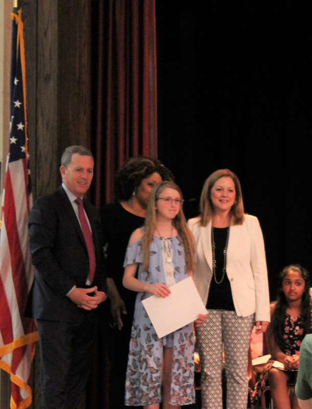 Lily Tierney captured second place in the grade 6-8 essay category.