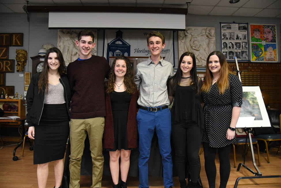 Art Honor Society faculty advisor Jane Judson (right) with executive board members.