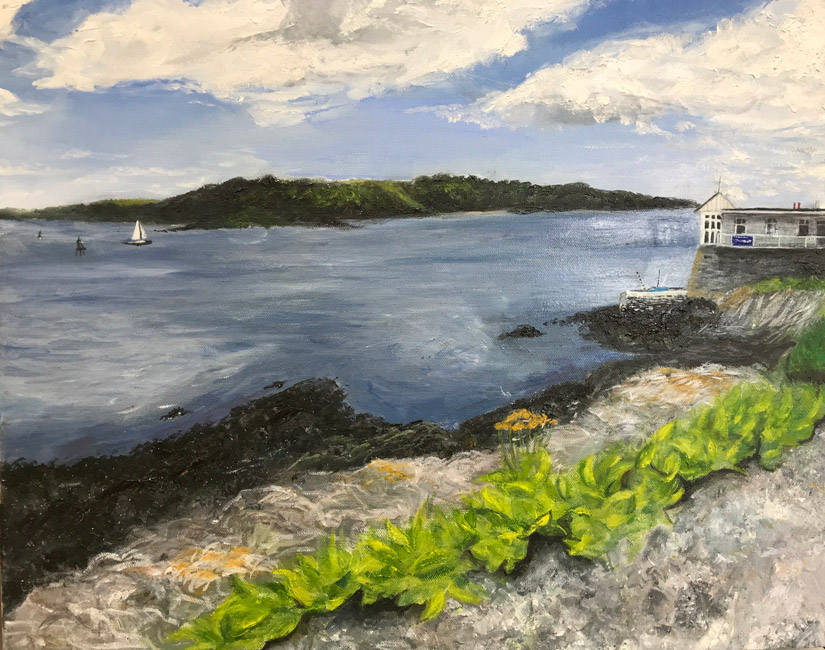 Huntington junior IsabellaRose Malone's stunning oil painting titled Plymouth at Noon is on exhibit.