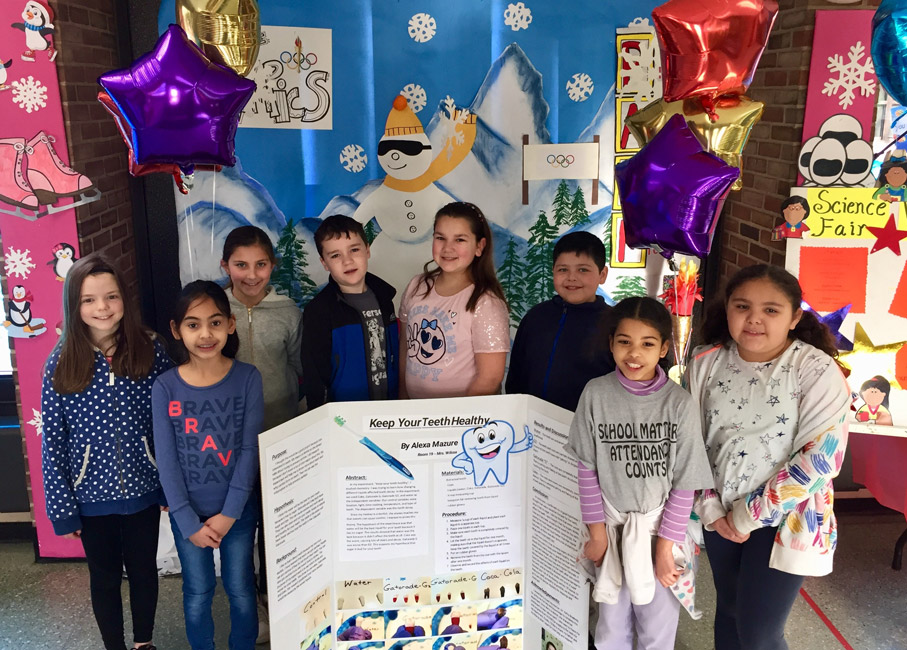 Jefferson Primary School Science Fair award recipients.