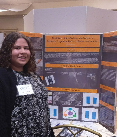 Claudia Villatoro competed at the Crest Hollow in the LI Science & Engineering Fair.