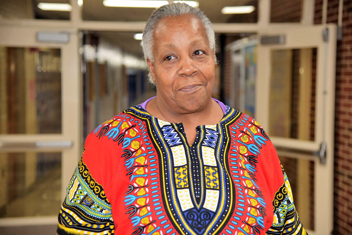 The Rev. Bernadette Watkins has developed the Black History Month displays (1)
