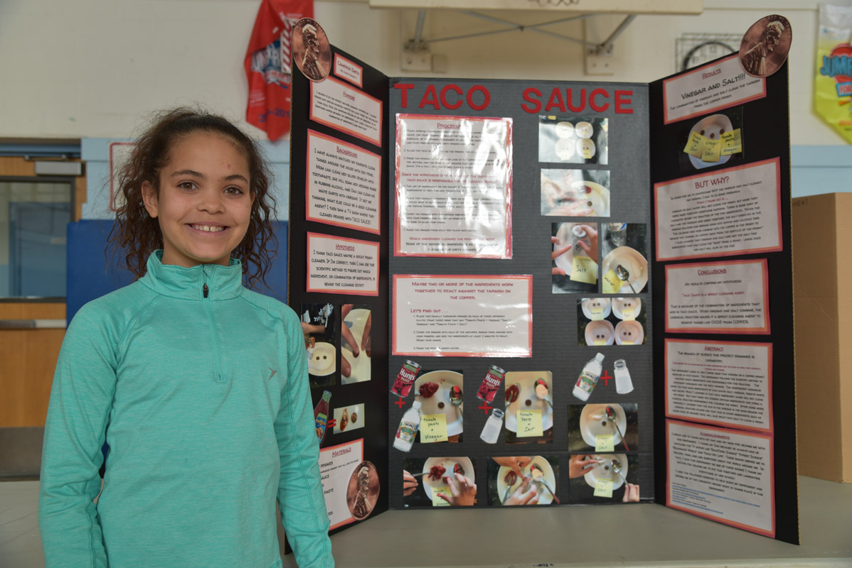 Washington School Science Fair champion Cameron Smith.