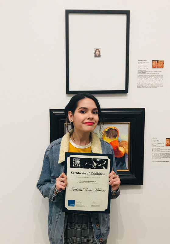 Huntington junior IsabellaRose Malone at the Heckscher Museum of Art last Saturday night.