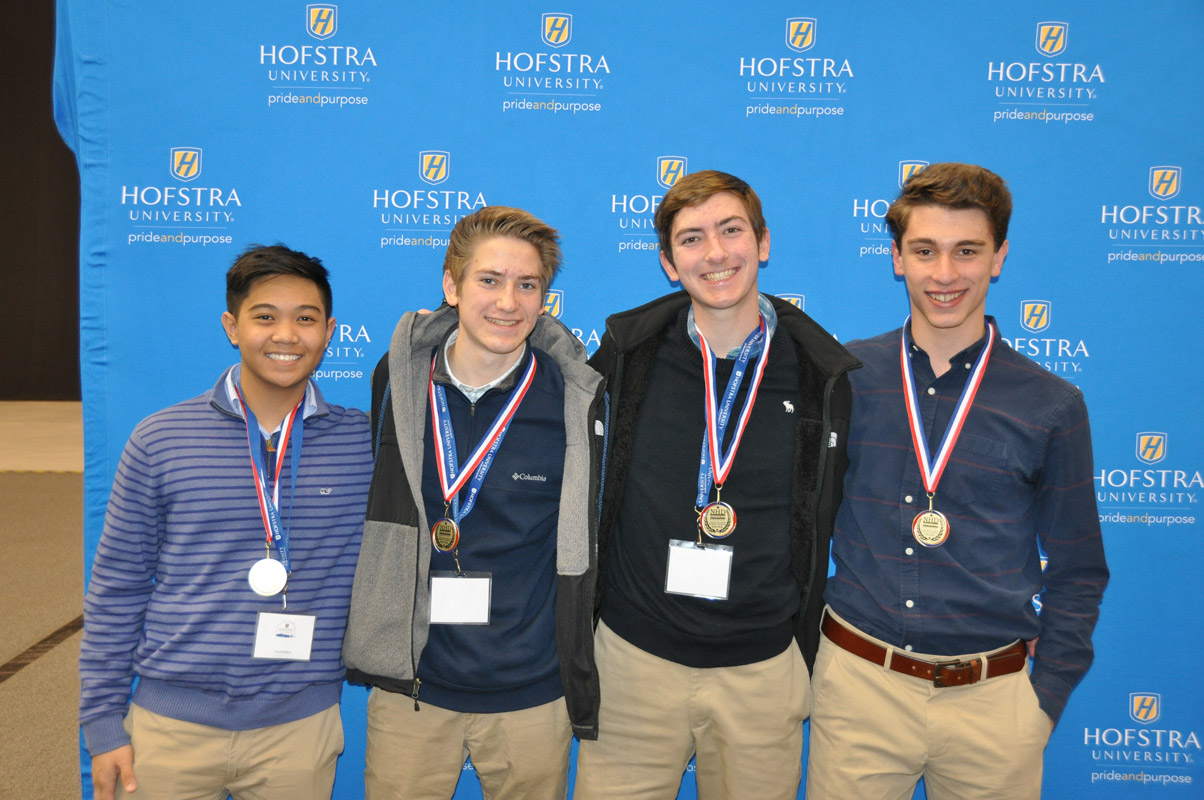Paul Katigbak, Andrew Knowles, Ryan Knowles and Julien Rentch are headed to the state NHD championships.