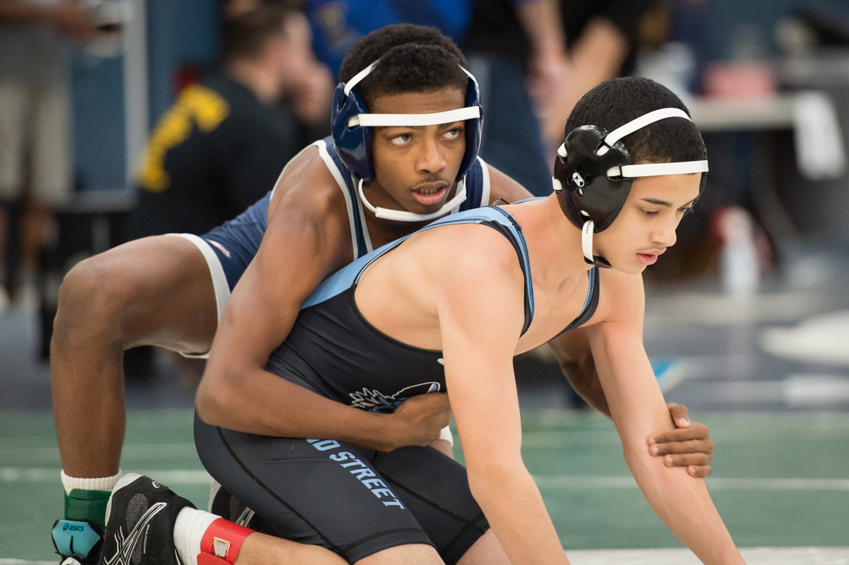 Only two of Huntington's 22 wrestlers are seniors. (Darin Reed photo.)