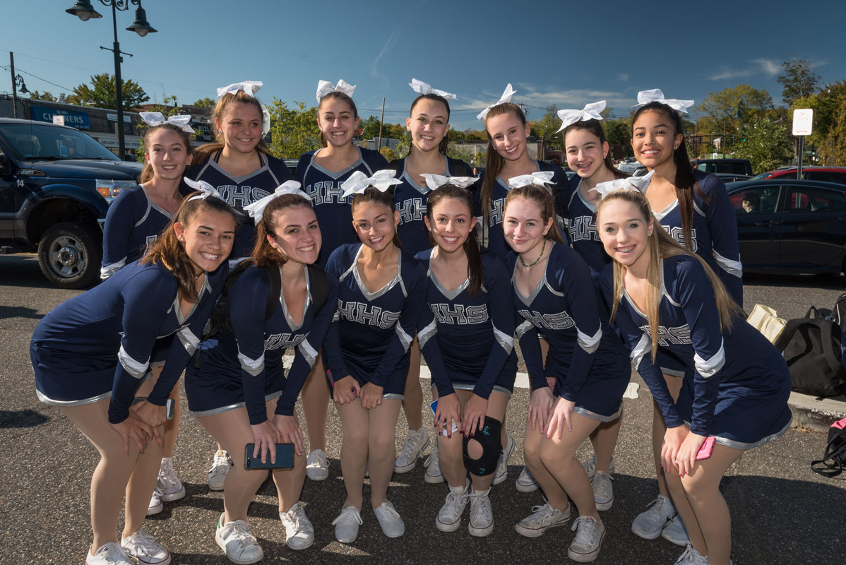 Casey Moskowitz (front row third from left) with the Highsteppers on Homecoming Day last fall. (Darin Reed photo.)
