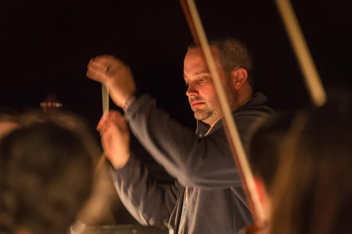 Veteran music teacher Brian Stellato is directing the pit orchestra. (Darin Reed photo.)