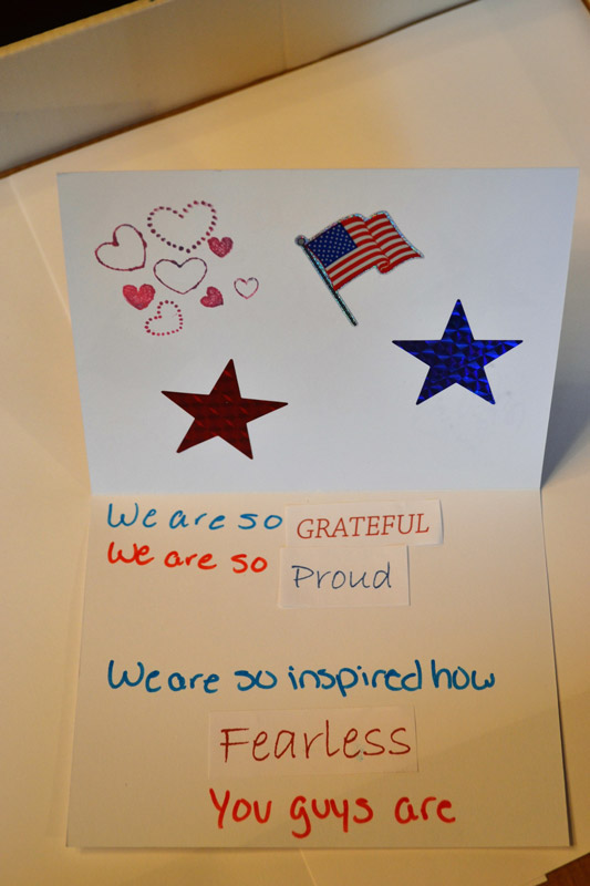 Huntington students created over 150 cards this year.