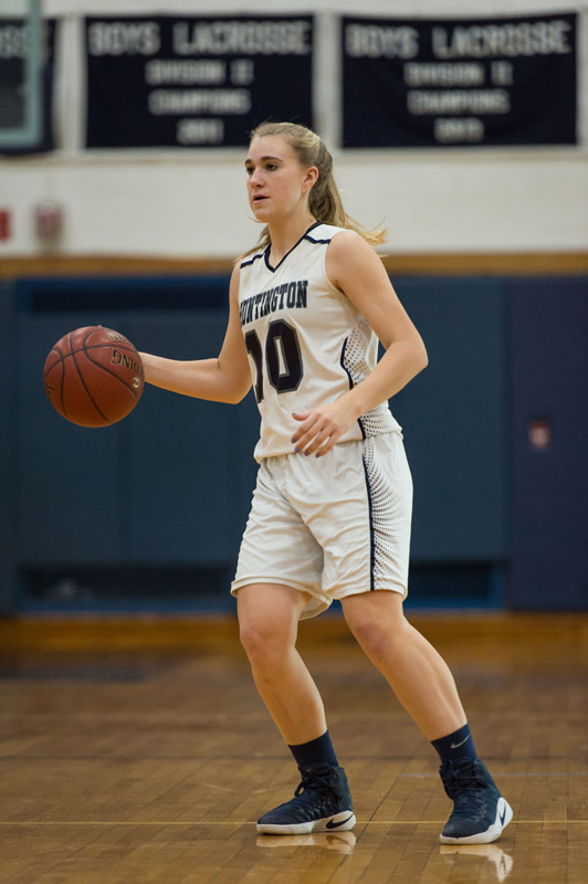 Katie Seccafico with the ball for the Blue Devils. (Darin Reed photo.