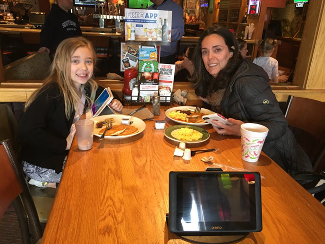 The Southdown School community turned out for the PTA's annual pancake breakfast at Applebee's.