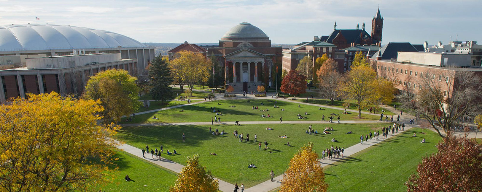 Syracuse University's Shaw Quadrangle is located near the Carrier Dome.