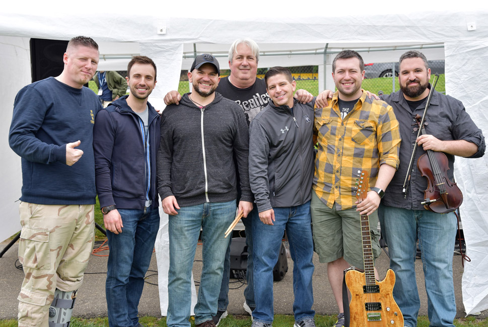 The band Snow Day opened Saturday's music festival with a splendid set.