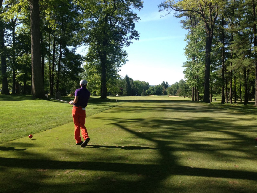 The state golf championship is being played at Cornell University in Ithaca.