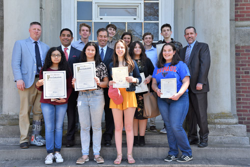 The Blue Devil mock trial team was honored last week at Huntington Town Hall.