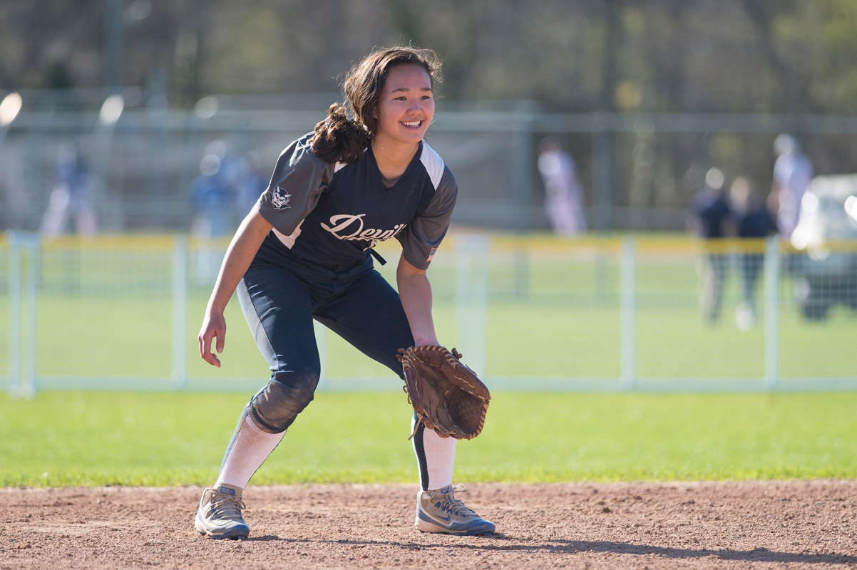 Huntington shortstop Anna Wickey is one of the team's top players. (Darin Reed photo.)